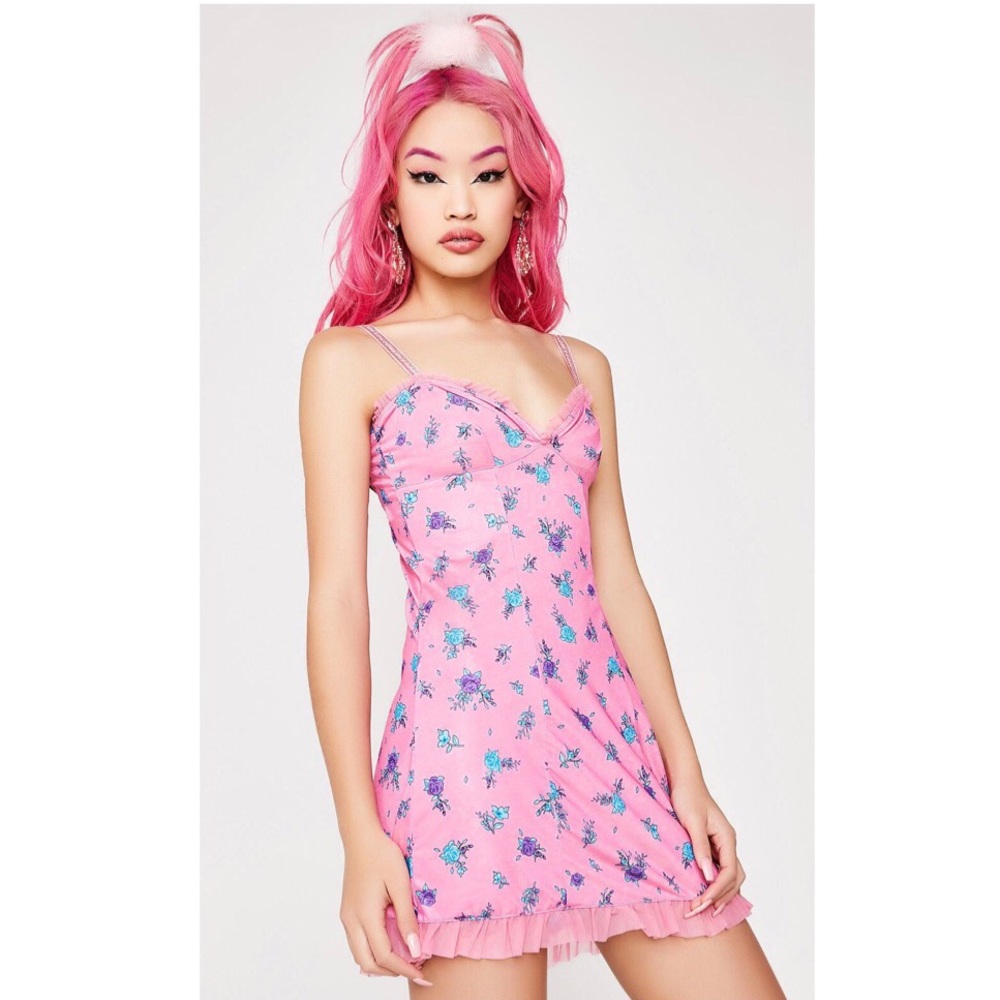 Sugar Thrillz “Buy Me Roses” Slip Dress